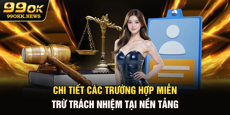Chi tiết các trường hợp miễn trừ trách nhiệm tại nền tảng